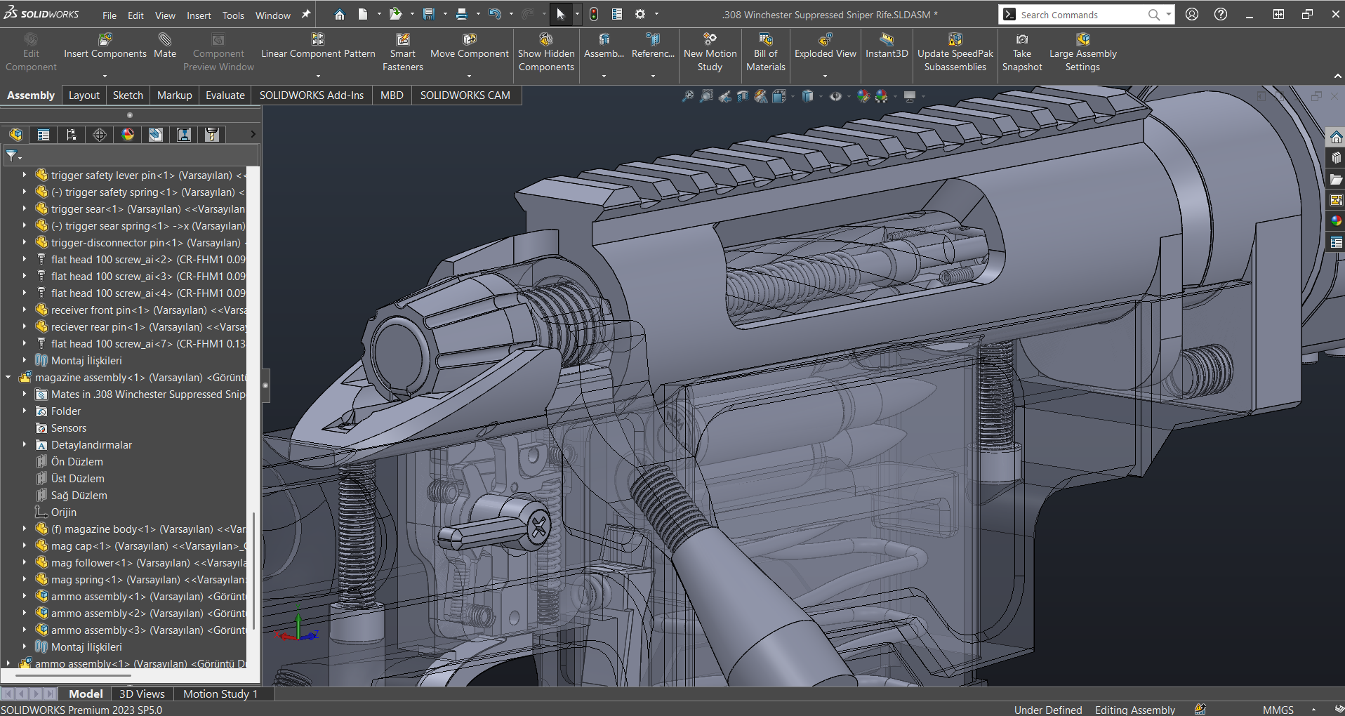 308温彻斯特步枪栓动式机匣
